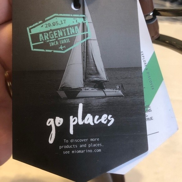 MIO MARINO Tan 30" Classy Prong Buckle Belt Brown Genuine Leather NWT - Picture 4 of 10